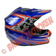 Helm cross (kinderhelm) - Kinder Crosshelm maat S blauw - 5028